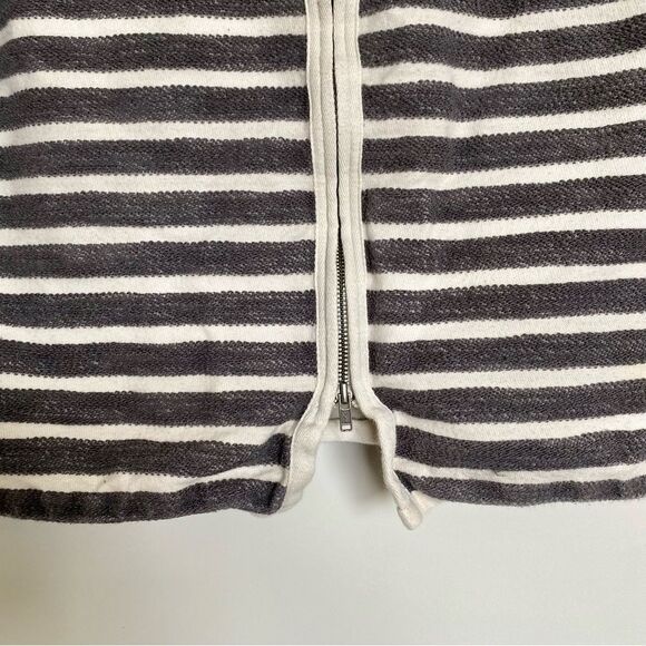 Madewell Terry Striped Back-Zip Pullover Slouchy 100% Cotton Size XS - Picture 6 of 11